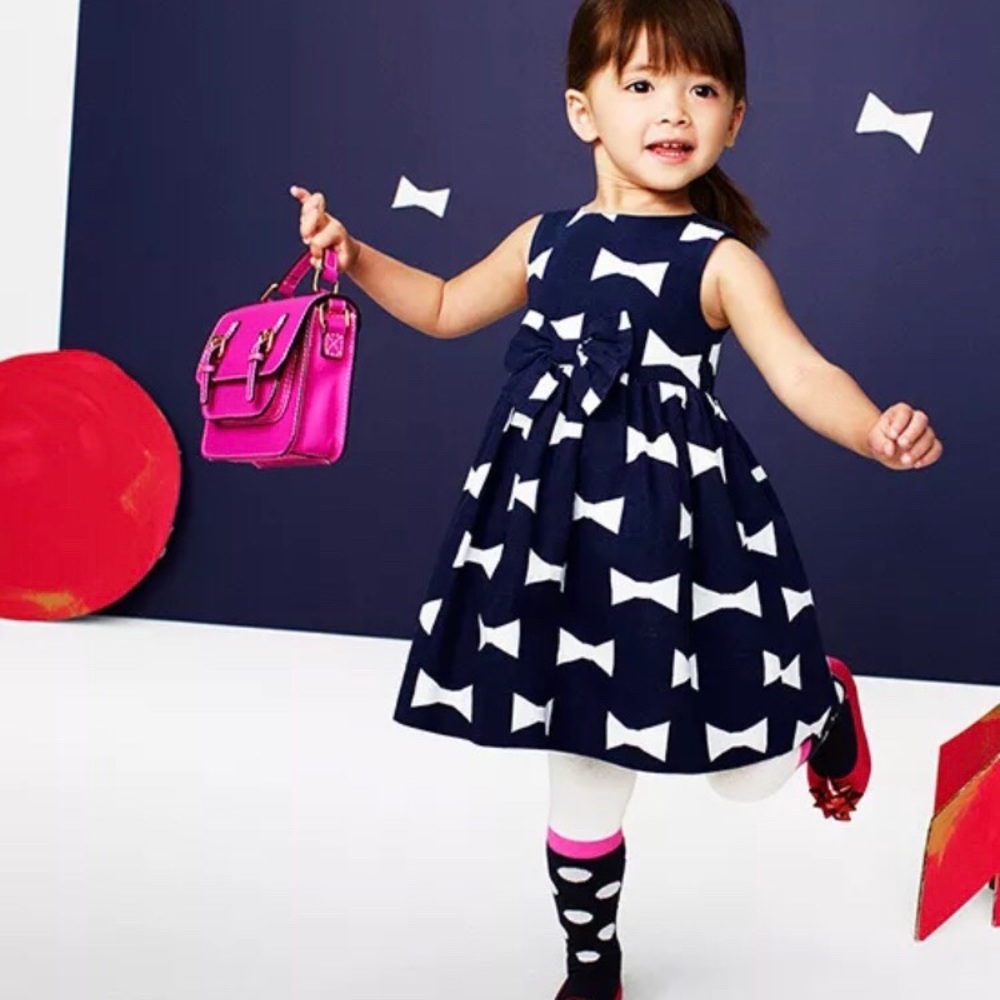 Kate spade girls blue bow dress